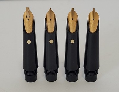 Lot of 4 Osmiroid Gold Fountain Pen Nibs B2, B4, M Italic, MH Rolatip