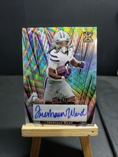 Treshaun Ward Auto Leaf Metal XRC Football Silver Wave Autograph 5/7