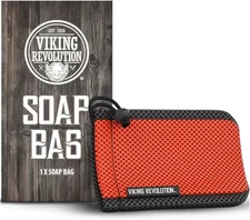Viking Revolution Soap Bag – Red Mesh Soap Saver & Exfoliating Body Scrubber