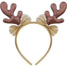 Christmas Reindeer Headband - Reindeer Antlers Headband for Women - Glitter