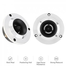 4 Inch 1500W Bullet Horn Tweeters Pair Car Audio Speakers w Crossover Capacitor