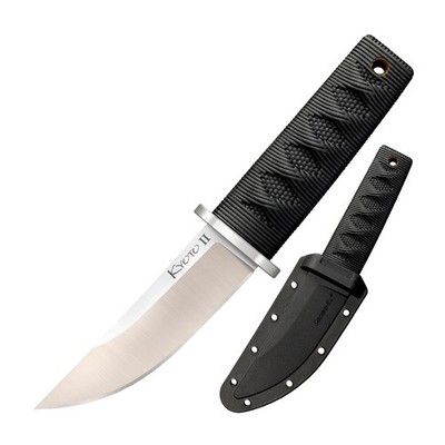 Cold Steel Kyoto II Black Kray-Ex 8Cr13MoV Fixed Blade DP Knife W/Belt Sheath