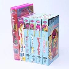 Barney VHS Lot of 6 Imagination Island Alphabet Zoo Classic Collection