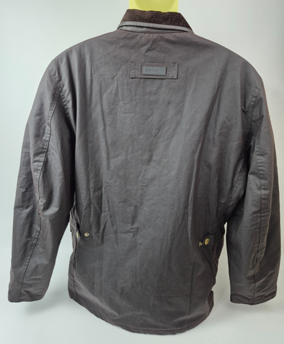 Barbour Men's Brown Hereford Water Resistant Waxed Cotton Jacket Size Medium - Picture 2 of 5
