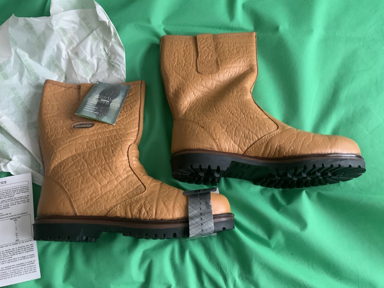 Samson 7020 Tan Steel Toe Cap Safety Rigger Boots Work Boot PPE- UK 12