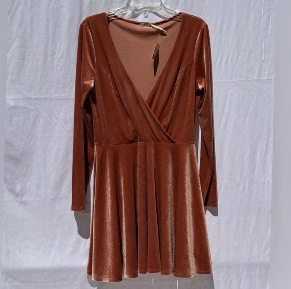 burnt orange skater dress UPTO 50% SALE ON RACK PIECES., Burnt orange skater dress