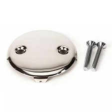Universal Bath Tub/Bathtub Drain Double/Two 2 Hole Overflow Face Plate with Ma