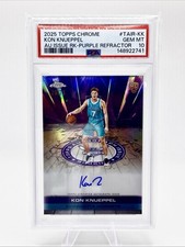2025-26 Topps Chrome Kon Knueppel Auto RC #TAIR-KK Purple  /75 PSA 10 🔥