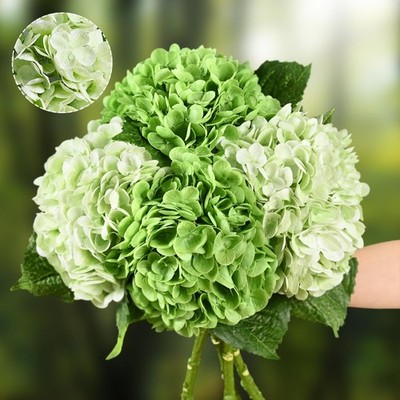 4Pcs Real Touch Hydrangea Artificial Flowers, Fake Hydrangea Flowers, 21'' Lat...