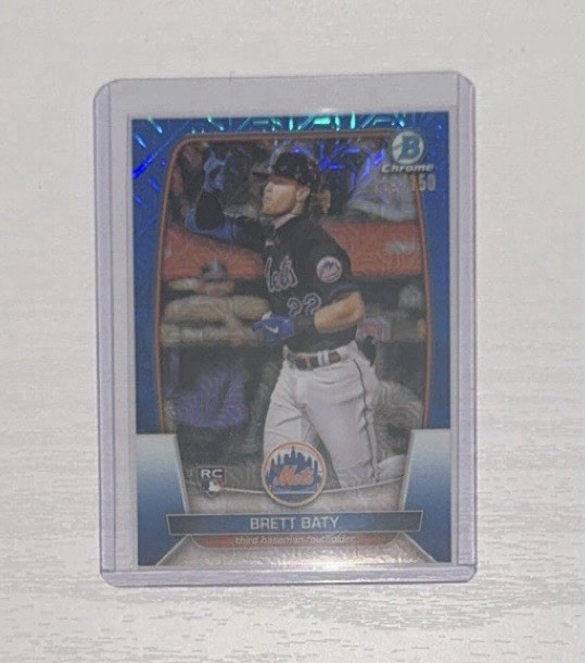 2023 Bowman - Brett Baty #80 Chrome Blue Mojo Refractor /150 (RC)