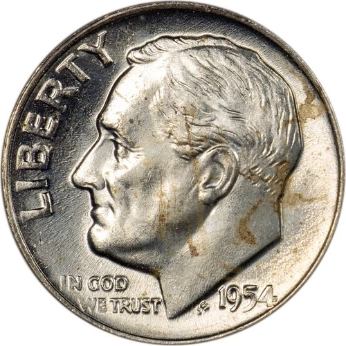1954-D Roosevelt Dime - FT/FB - Brilliantly Uncirculated!