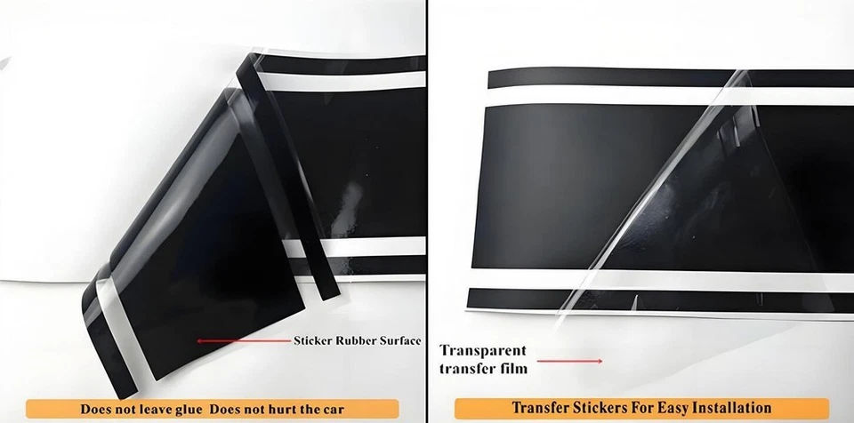 Motorsports Graphics Decal For Audi A3 Sportback Hood Side Sticker Racing Stripe - Image 3 of 4