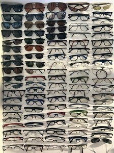 Wholesale Bulk Lot / Group of (100) Various Eyeglass Frames & Sunglasses (EB99)