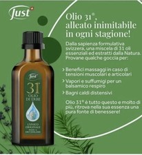 OLIO 31 Just 50 ml L' UNICO ORIGINALE SVIZZERO con 31 PIANTE  