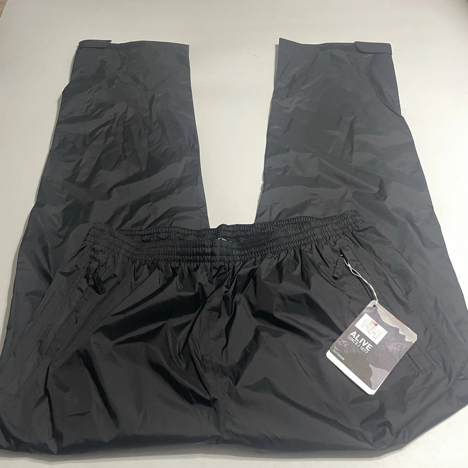 Helly Hansen Loke Mens 2XL waterproof Pants Black 62265-990 36x33 NWT