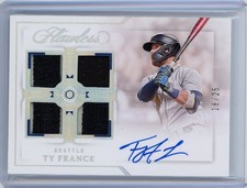 Ty France 2022 Panini Flawless #QPA-TF Quad Patch Signatures #/25
