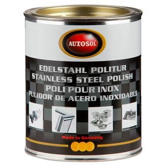 Autosol métal polonais inox en pot de 750 ml pour l'entretien des surfaces