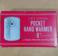 1962 Vintage Portable Pocket Hand Warmer 8 HRS Silver for Winter Sport