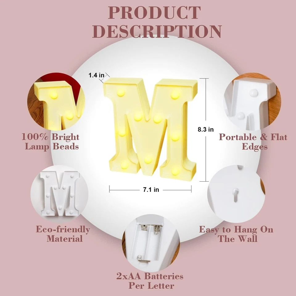 Juego completo de letras iluminadas Marry Me con 24 velas sin llama y pétalos de rosa Foto 4 de 4