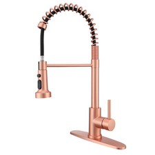 Copper Kitchen Faucet, Commerical Kitchen Faucet with Pull Out Sprayer, Kitch...