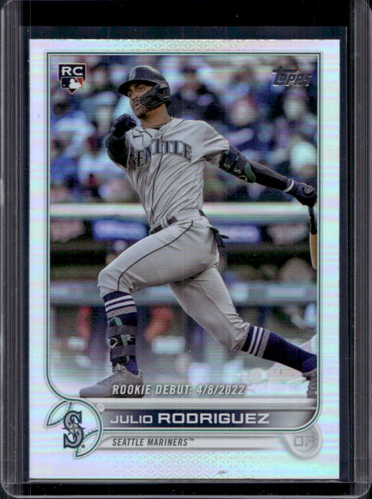 2022 Topps Update Julio Rodriguez RC Rainbow Foil Rookie #US97 Mariners