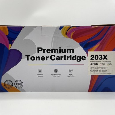 4er-Pack 203X 203A Toner Set für HP Color Laserjet Pro MFP m281fdw M281fdn M280n