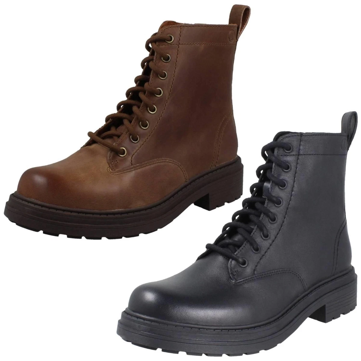 Stivali Sopra Il Ginocchio Clarks Caddy Belle Neri in Pelle/Tessuto
