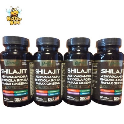 Parrox Shilajit Extra Strenght 8 In 1 Supplement - 4 Bottles