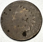 1867 Indian Head Cent Scarce Semi-key Better Date AG About Good Condition - 1151