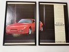 FRAMED Original 1989 Porsche 944 S2 Red Magazine Advert Poster Garage Retro