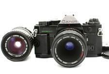 Canon AE-1 Program FD 50mm f/3.5 SSC 28-55mm f/3.5-4.5 Lens From JAPAN Exc 4