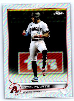 2022 Topps Chrome Refractor Parallel #124 Ketel Marte Arizona Diamondbacks b10F