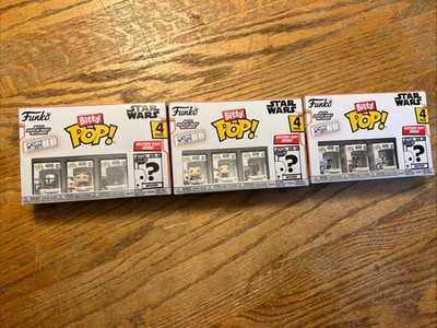 FUNKO BITTY POP! STAR WARS MANDALORIAN PACKS 4 PACK Lot x 3 NEW Factory Sealed