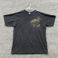 Unbranded T-Shirt Mens XL Black Las Vegas Skull Poker Graphic Made in USA Cotton