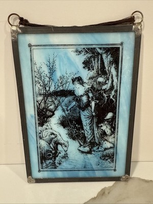 The Green Fairy Illustration On Stained Glass by H.J. Ford