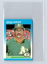 1987 Fleer Classic Miniatures #63 Carney Lansford Oakland Athletics