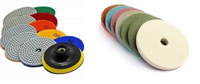 5'' Diamond sponge polishing pad 8+7 for artificial stone granite marble polish