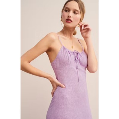 purple prom dress with straps Rouje gingham lilac dress