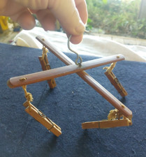 Vintage Wooden Clothes Hosiery Hanger laundry