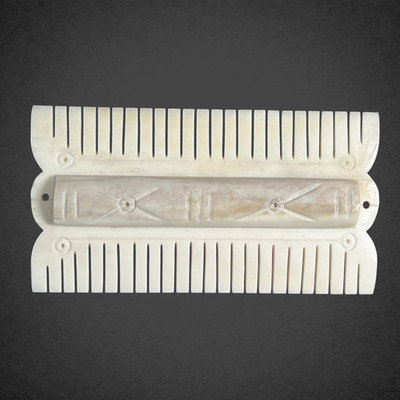 Mittelalter Wikinger Kamm Knochen doppelseitig 10 cm LARP Haarrekonstruktion