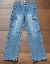 S.O.N.G. Women s High Rise Cargo Denim Baggy Straight Jeans Y2K Size 9/29