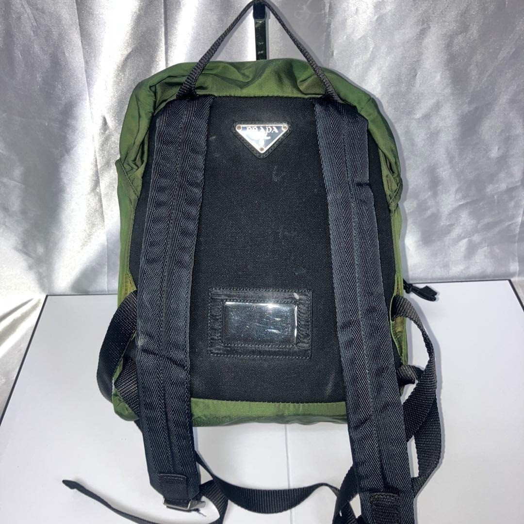 PRADA Nylon Tesuto Backpack Rare Color Khaki V135 Olive Early Model Brand Bag Li thumbnail 3