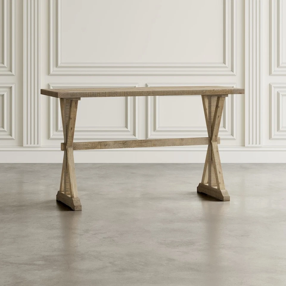 Современный деревенский диван-стол Carlyle Crossing из искусственно состаренного массива дерева с эстакадой - Изображение 4 из 4