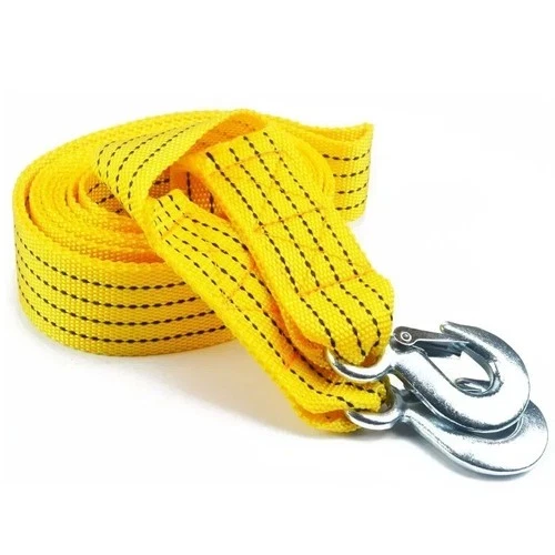 5T Car Tow Rope Strap Cable 4M Heavy Duty Van Road Recovery Pull Lead Hooks - Picture 2 of 8