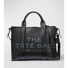New with Tags Marc Jacobs Black The Leather Medium Tote Bag 