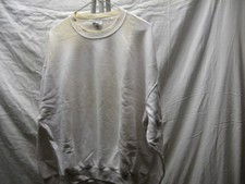 Vintage Jerzees Activewear Unisex Mens XL White Long Sleeve Cotton Poly Sweater