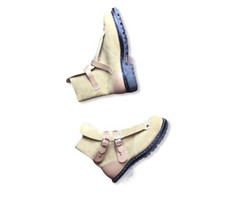 Unusual Stuco Leather Beige Boots Size 42 