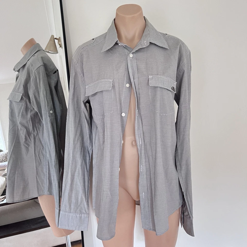 Camisa social Quiksilver xadrez com botões tamanho M masculina adulta roupa de surf manga longa - Imagem 4 de 4