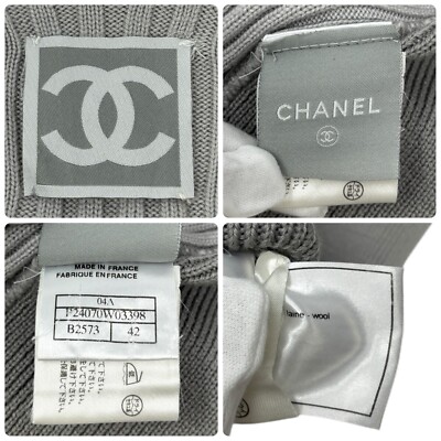CHANEL Sport Vintage 04A CC Logo Zip Hoodie Top #42 Jacket