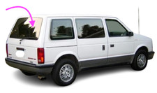Fits: 1987-1990 Dodge Caravan,Plymouth Mini Van Rear Back Window Glass/Heated